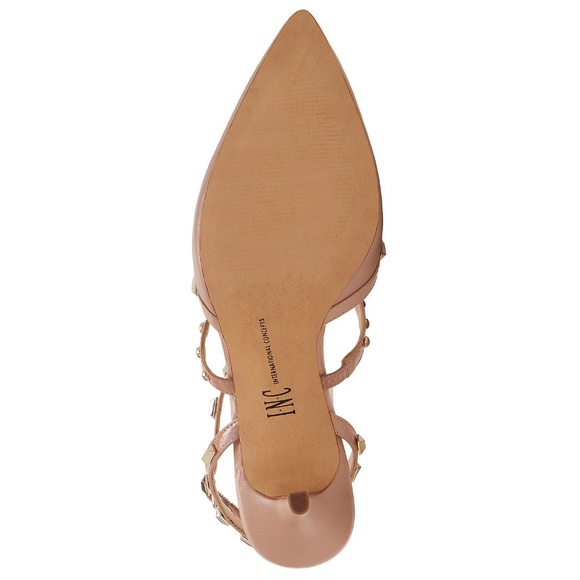 NIB INC Rockstud blush Slingback bridesmaid shoes - Picture 6 of 6